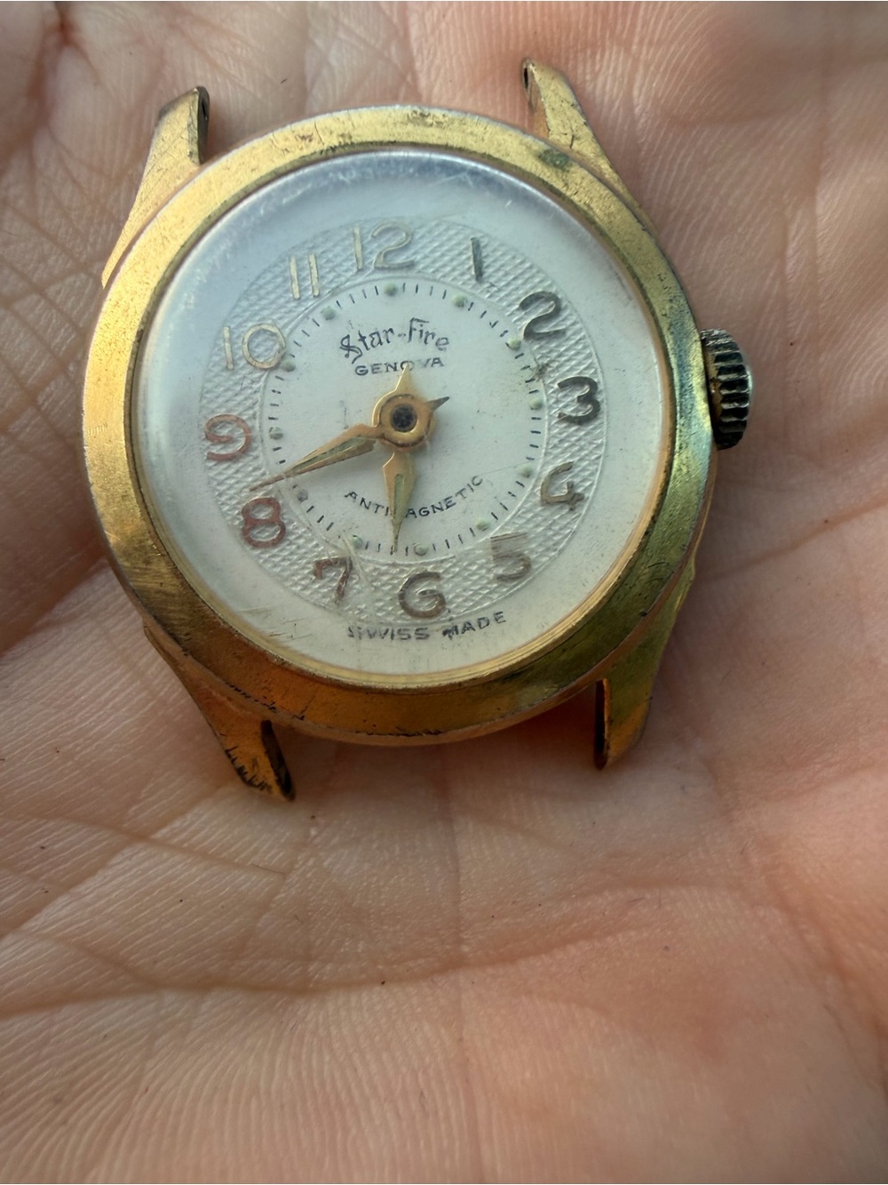 Geneva Gold-Tone Vintage Ladies Watch Case - Swiss Made